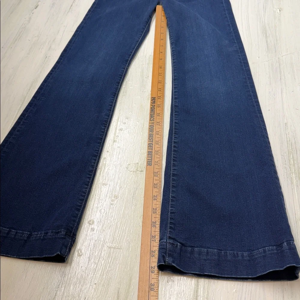 7 For All Mankind Tailorless Slim Illusion Dojo in Indigo Wide Leg Jeans Sz 25 - Picture 4 of 16